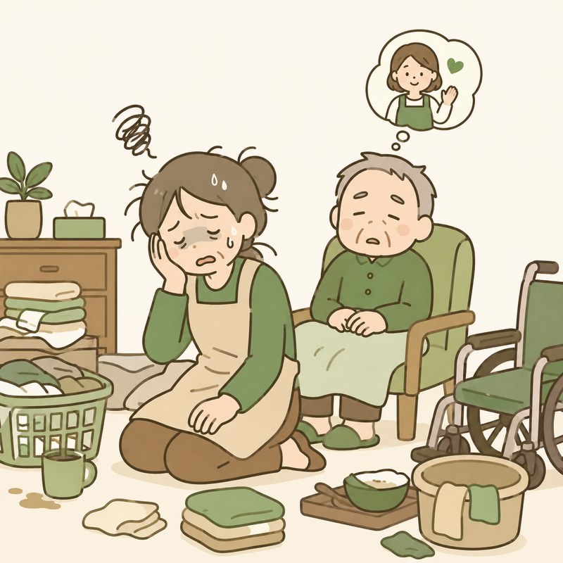 介護のお悩みイメージイラスト